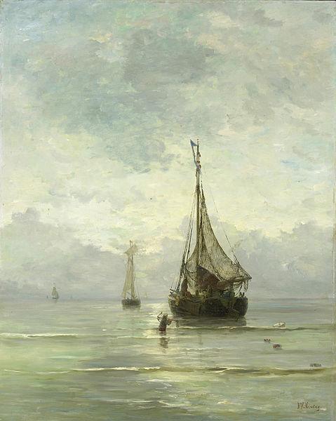 Hendrik Willem Mesdag Calm Sea oil painting picture